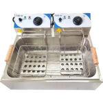 Kaupallinen Kaksiosainen Sähköfriteerauskeitin 14 litraa 2,5+2,5kW Työtasolle | Adexa WHCD171 - Image 3