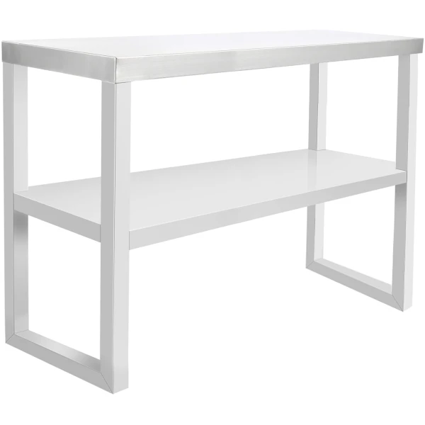 Kaupallinen keittiöhylly 2 tasoa Ruostumaton teräs 900x370x700mm | Adexa WHDS903770