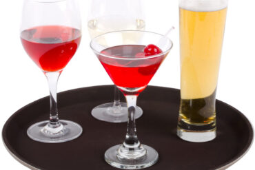 Liukumaton tarjoiluvati lasikuitu pyöreä 18" musta | Adexa WHF1800