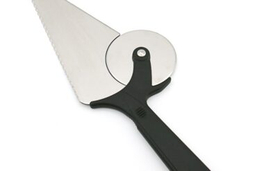 2-in-1 pizzaleikkuri ja tarjoilija ruostumattomasta teräksestä | Adexa WHK057