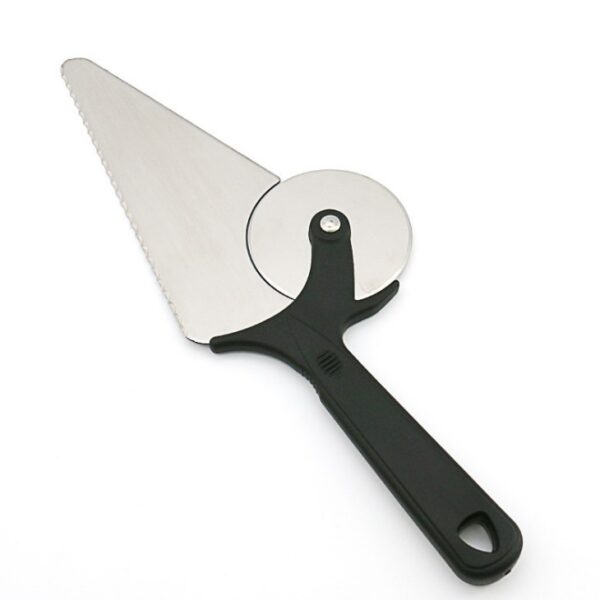 2-in-1 pizzaleikkuri ja tarjoilija ruostumattomasta teräksestä | Adexa WHK057