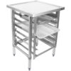 Kaupallinen laiteteline, jossa 6-tasoinen tarjotinteline GN1/1 Merireunat 800x600x900mm | Adexa WHMTR6080
