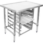 Kaupallinen laiteteline, jossa 6-tasoinen tarjotinteline GN1/1, merireunat 1000x700x900mm | Adexa WHMTR70100