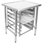 Teline ruostumaton & sinkitty teräs 800x700x900 mm kiskoteline 6 x 600x400 mm & GN1/1-astioille | Adexa WHMTR7080