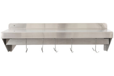 Seinähylly kattilahyllyllä 6 koukkua Ruostumaton teräs 600x300x254mm | Adexa WHPR603025