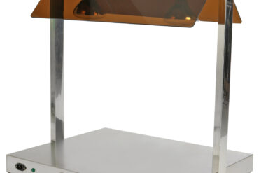 Buffet-ruoanlämmitin valokatoksella Ruostumaton teräs 2 infrapunalamppua Aivastusuojaimet 2xGN1/1 | Adexa WM2FXX