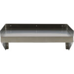 Seinähylly 1 taso 3 sivua ylös käännetty 1200x400x254mm Ruostumaton teräs | Adexa WSW400120B - Image 3