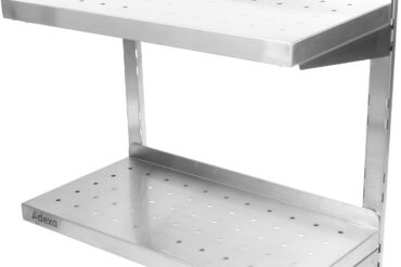 Seinähylly perforoitu 2 tasoa ruostumatonta terästä 1400x400x600mm | Adexa WSWB40140P