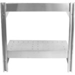 Seinähylly, perforoitu, 2 tasoa, ruostumaton teräs 1200x400x600mm | Adexa WSWB40120P - Image 4