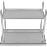 Kaupallinen työtaso Ruostumaton teräs Alahylly Selkäreuna 1800x700x900/1000 mm | Adexa WT70180 - Image 3