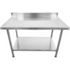 Kaupallinen Liikuteltava Työpöytä, jossa Säädettävät jalat Ruostumaton teräs Alaosa Takaselkänoja 600x700x850/930 mm | Adexa WT7060C - Image 6