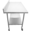 Kaupallinen Liikuteltava Työpöytä, jossa Säädettävät jalat Ruostumaton teräs Alaosa Takaselkänoja 600x700x850/930 mm | Adexa WT7060C - Image 3