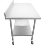 Kaupallinen liikkuva työpöytä säädettävillä jaloilla Ruostumaton teräs Alahylly Takaylösnousu 1600x700x900mm | Adexa WT70160C - Image 12