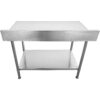 Kaupallinen Liikuteltava Työpöytä, jossa Säädettävät jalat Ruostumaton teräs Alaosa Takaselkänoja 600x700x850/930 mm | Adexa WT7060C - Image 10