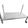 Kaupallinen Liikuteltava Työpöytä, jossa Säädettävät jalat Ruostumaton teräs Alaosa Takaselkänoja 600x700x850/930 mm | Adexa WT7060C - Image 4