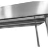 Kaupallinen Liikuteltava Työpöytä, jossa Säädettävät jalat Ruostumaton teräs Alaosa Takaselkänoja 600x700x850/930 mm | Adexa WT7060C - Image 5