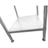 Kaupallinen liikuteltava työpöytä, jossa on säädettävät jalat, ruostumatonta terästä, alahylly 800x600x850/930 mm | Adexa WT6080CWO - Image 3