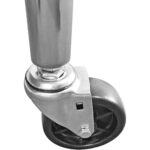 Kaupallinen mobiilityöpöytä, säädettävät jalat, ruostumaton teräs, alahylly 400x600x900mm | Adexa WT6040CWO - Image 6