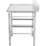 Purkupöytä vasen puoli 600x650x850mm Astianpesukoneen kori telineellä Roiskesuoja Ruostumaton teräs | Adexa WTF6065L - Image 3