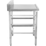 Purkupöytä vasen puoli 600x650x850mm Astianpesukoneen kori telineellä Roiskesuoja Ruostumaton teräs | Adexa WTF6065L - Image 4