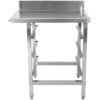 Purkupöytä Oikea puoli 600x650x850mm Astianpesukoneen koritelineellä Roiskesuojalla Ruostumaton teräs | Adexa WTF6065R - Image 5