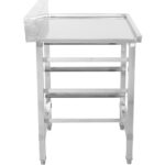 Purkupöytä oikea puoli 800x650x865mm Astianpesukoneen koritelineellä Roiskesuojalla Ruostumaton teräs | Adexa WTF6065R - Image 3