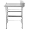 Purkupöytä Oikea puoli 600x650x850mm Astianpesukoneen koritelineellä Roiskesuojalla Ruostumaton teräs | Adexa WTF6065R - Image 4