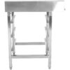 Purkupöytä Oikea puoli 600x650x850mm Astianpesukoneen koritelineellä Roiskesuojalla Ruostumaton teräs | Adexa WTF6065R - Image 6
