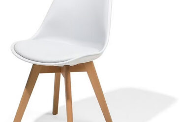 Sivu Ruokapöydän Tuoli Pehmustettu Istuin Valkoinen | Adexa WW003W