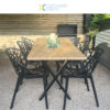 Bistro Ruokailutuoli Muovi Musta Sisä- & Ulkotiloihin | Adexa WW030BLACK - Image 8