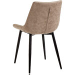 Ruokatuoli Metallijalat & Pehmustettu PU-nahka Istuimen Vaaleanruskea | Adexa WW5055 - Image 6