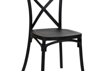 Bistro Ruokatuoli, Muovi, Musta, Sisä- ja Ulkokäyttöön | Adexa WW6089