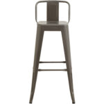 Korkea baarijakkara teräsharmaa selkänojalla sisätiloihin | Adexa WW62DG - Image 3