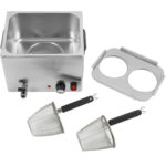 Kaupallinen pastankeittolaite, sähköinen, 2 koria, 8 litraa, pöytämalli | Adexa XDPAC8 - Image 4