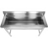 Kaupallinen kattilapesuallas Ruostumaton teräs 1-allas Roiskesuoja 1200x450x800mm Pyöreät jalat | Adexa YDPS12038 - Image 3