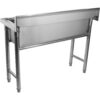Kaupallinen kattilapesuallas Ruostumaton teräs 1-allas Roiskesuoja 1200x450x800mm Pyöreät jalat | Adexa YDPS12038 - Image 4