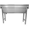 Kaupallinen kattilapesuallas Ruostumaton teräs 1-allas Roiskesuoja 1200x450x800mm Pyöreät jalat | Adexa YDPS12038 - Image 6