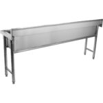 Kaupallinen Kattilanpesuallas Ruostumaton teräs 1 allas Roiskesuoja 1800x450x800mm Pyöreät jalat | Adexa YDPS18038 - Image 4