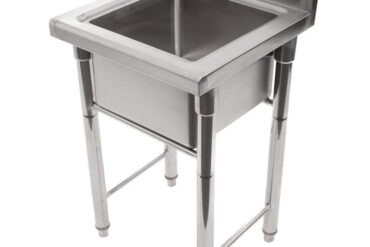 Kaupallinen pesuallas ruostumaton teräs 585x600x900mm 1 allas roiskesuoja | Adexa YDRST145A