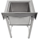 Kaupallinen pesuallas ruostumaton teräs 585x600x900mm 1 allas roiskesuoja | Adexa YDRST145A - Image 2