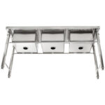 Kaupallinen pesuallas Ruostumaton teräs 1570x600x900mm 3 altaa Roiskesuoja | Adexa YDRST345A - Image 7