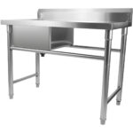 Kaupallinen RST-allas 1380x602x900mm 1 allas vasemmalla roiskesuojalla | Adexa YDRST60140L - Image 4