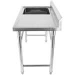 Kaupallinen tiskiallas Ruostumatonta terästä 1570x600x900mm 1 allas vasemmalla roiskesuojalla | Adexa YDRST60160L - Image 2