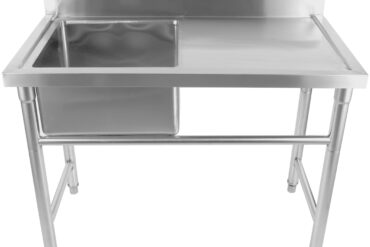 Kaupallinen RST-allas 1380x602x900mm 1 allas vasemmalla roiskesuojalla | Adexa YDRST60140L