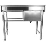 Kaupallinen RST-allas 1380x602x900mm 1 allas vasemmalla roiskesuojalla | Adexa YDRST60140L - Image 2