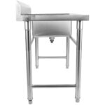 Kaupallinen ruostumattomasta teräksestä valmistettu pesuallas 1380x602x900mm 1 allas oikealla roiskelevyllä | Adexa YDRST60140R - Image 2