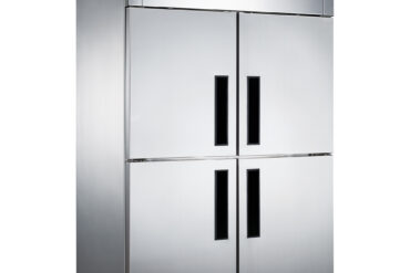 B-LUOKAN Kaupallinen Pakastin Ruostumaton Teräs Pystykabinetti 2 Jaettua Ovea 1200 Litraa Tuulettimen Jäähdytys | Adexa D10DF B GRADE