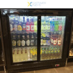 Baarijääkaappi 2 liukuovella 220 litraa musta | Adexa BC02PS - Image 4