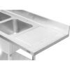 Kaksoisallas vasemmalle kuivaustasolla ja roiskesuojalla 1800x600x910mm | Adexa DSB1860L - Image 7