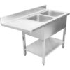 Kaksialtainen oikea työtaso valumista varten & taustalevy 1800x600x910mm | Adexa DSB1860R - Image 4